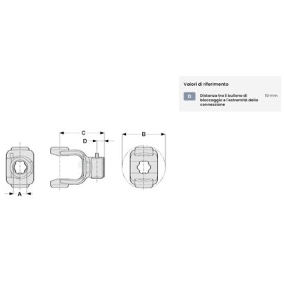 FORCELLA COMER 1-3/8" - 6...