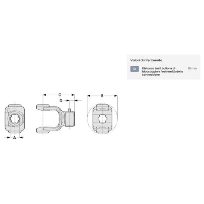 FORCELLA 1-3/8""-21 DENTI -...