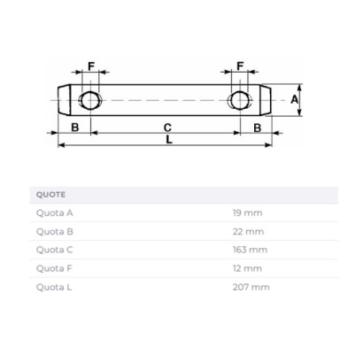PERNO Ø19 L 207 INTERNO...