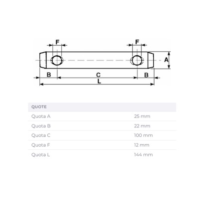 PERNO Ø25 L 144 INTERNO...